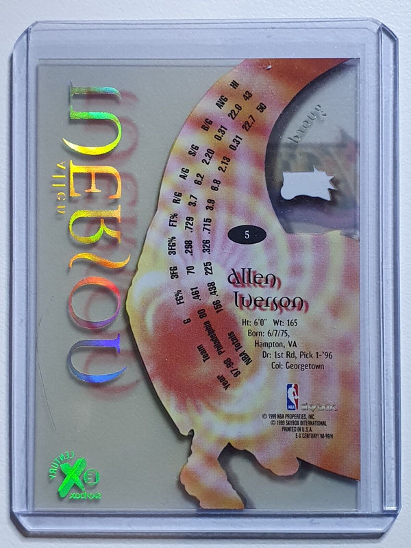 1999 Skybox EX Century Allen Iverson #5 ACETATE Holo Foil - Ready to Grade