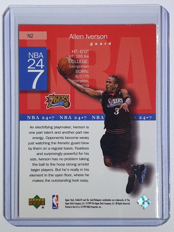 1999 Upper Deck HoloGrFX Allen Iverson #N2 NBA 24/7 - Ready for Grading