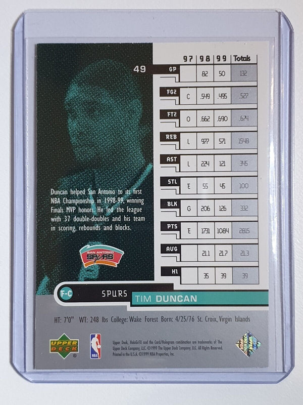 1999 Upper Deck HoloGrFX Tim Duncan #49 Holo - Ready for Grading