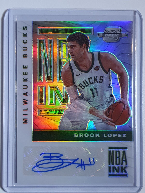 2019 Contenders Optic Brook Lopez AUTO /125 SILVER Holo Ink Signature - Rare