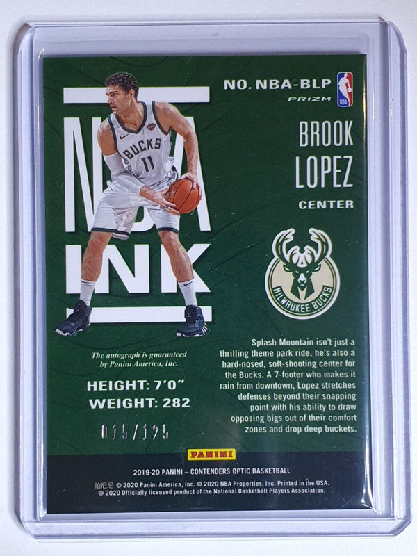 2019 Contenders Optic Brook Lopez AUTO /125 SILVER Holo Ink Signature - Rare