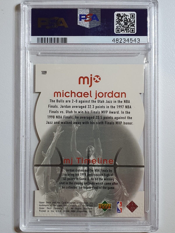1998 Upper Deck MJx Michael Jordan #109 RED /2300 Die-Cut - PSA 9 (POP 5)
