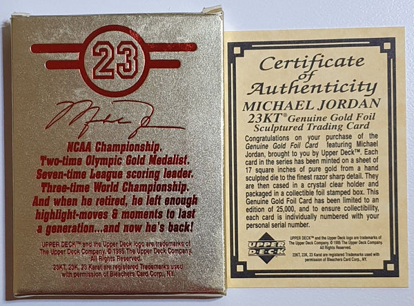 1995 Upper Deck Michael Jordan 23K GOLD CARD Bleachers - Rare