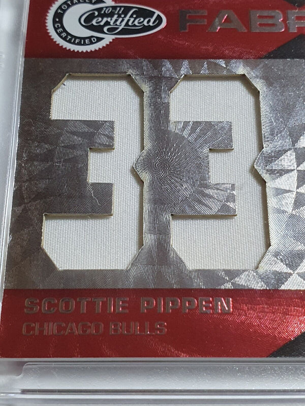 2010 Totally Certified Scottie Pippen #PATCH RED /299 Game Worn Dual Jersey