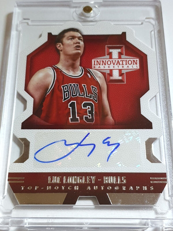 2013 Panini Innovation Luc Longley AUTO /325 Top-Notch Autograph Die-Cut - Rare