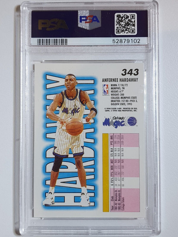 1993 Fleer Anfernee Hardaway Rookie #343 RC - PSA 10 (Low POP)