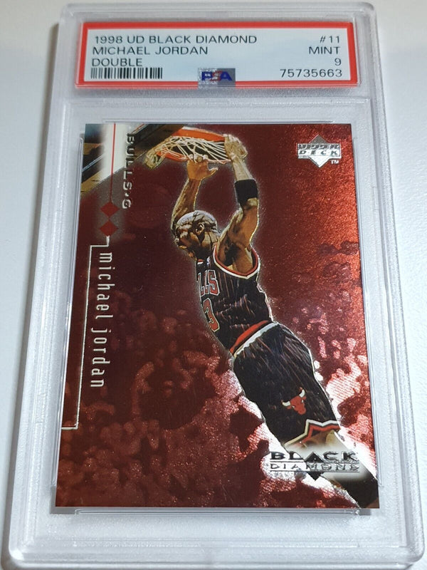 1998 UD Michael Jordan Black Diamond #11 DOUBLE RED /3000 - PSA 9 (LOW POP)