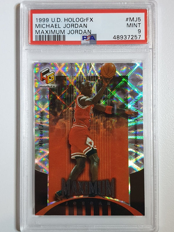 1999 Upper Deck Michael Jordan #MJ5 HOLOGrFX Maximum MJ - PSA 9