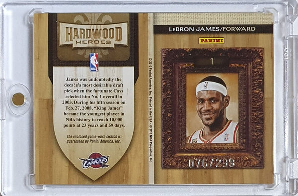 2009 Panini Court Kings LeBron James #PATCH /299 Game Worn Jersey - Rare