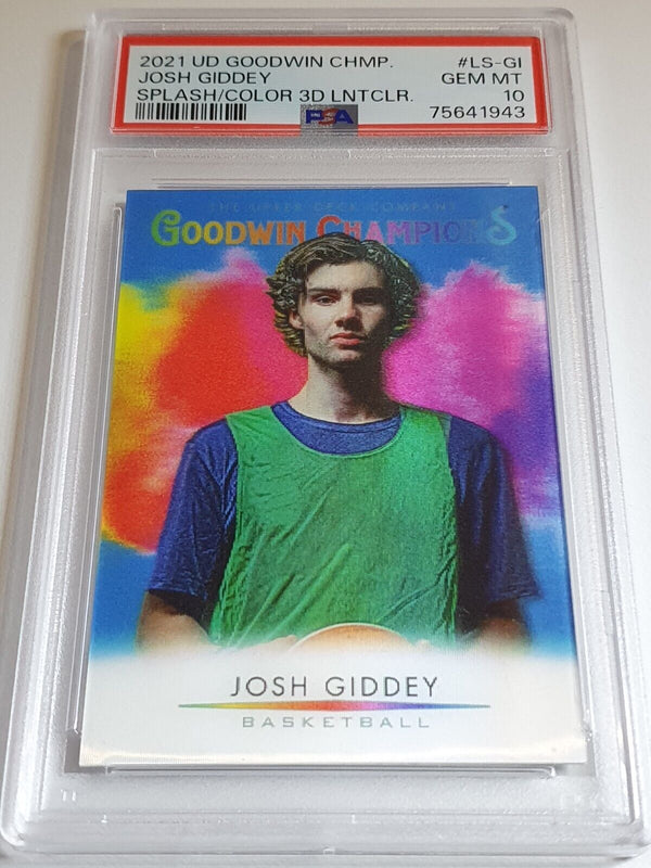 2021 Upper Deck Josh Giddey Rookie 3D LENTICULAR Splash - PSA 10 (POP 1)