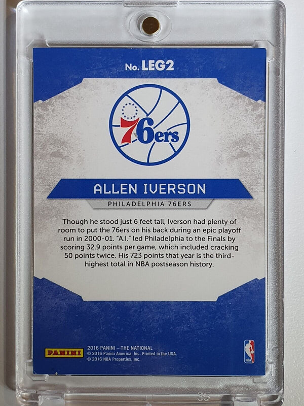 2016 Panini The National Allen Iverson #LEG2 SONIC WEDGES /99 Holo  - Rare