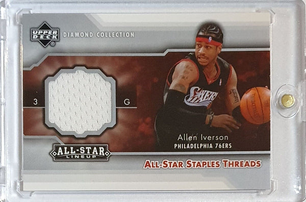 2004 Upper Deck Allen Iverson #PATCH All Star Game Worn Jersey - Rare