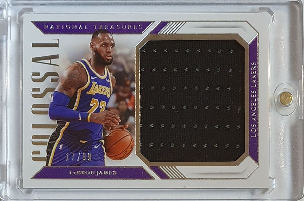 2018 National Treasures LeBron James #PATCH /99 Game Worn Jumbo Jersey - Rare