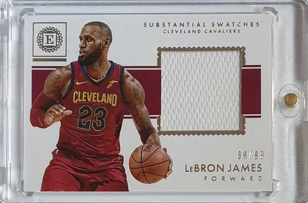 2017 Panini Encased Lebron James #PATCH /99 Game Worn Jumbo Jersey - Rare
