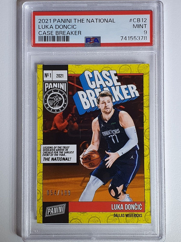 2021 Panini The National Luka Doncic #CB12 CASE BREAKER /199 - PSA 9 (POP 5)