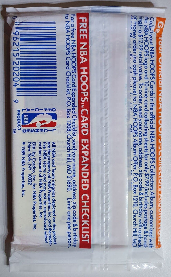 1989-90 NBA Hoops Basketball Sealed Pack - Factory Sealed Packs