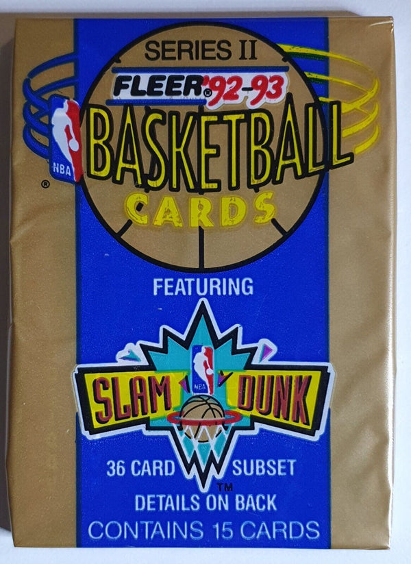 Lot of 2 Packs 1992 & 1993 Fleer Basketball Series 2 - Factory Sealed