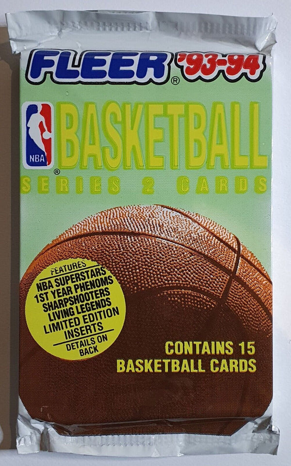 Lot of 2 Packs 1992 & 1993 Fleer Basketball Series 2 - Factory Sealed