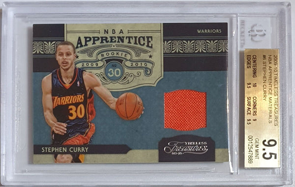 2009 Timeless Treasures Stephen Curry Rookie PATCH /100 Jersey - BGS 9.5 (POP 5)