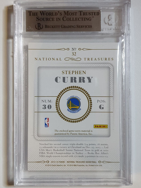 2013 National Treasures Stephen Curry PATCH PRIME /25 Jersey - BGS 9 (POP 1)
