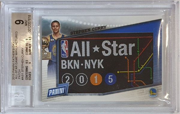 2015 Panini Stephen Curry #PATCH All Star Game Jersey Logo - BGS 9 (POP 1)