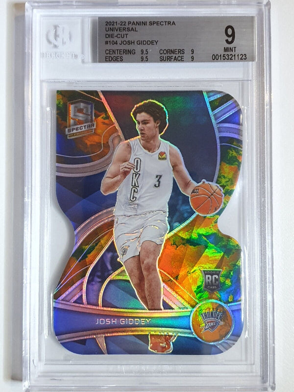 2021 Spectra Josh Giddey Rookie #104 UNIVERSAL /8 Die-Cut RC - BGS 9 (POP 1)