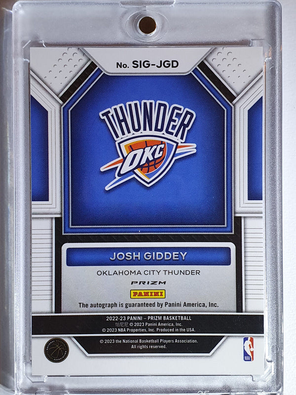 2022 Panini Prizm Josh Giddey AUTO SILVER HOLO Sensational Signatures - Rare