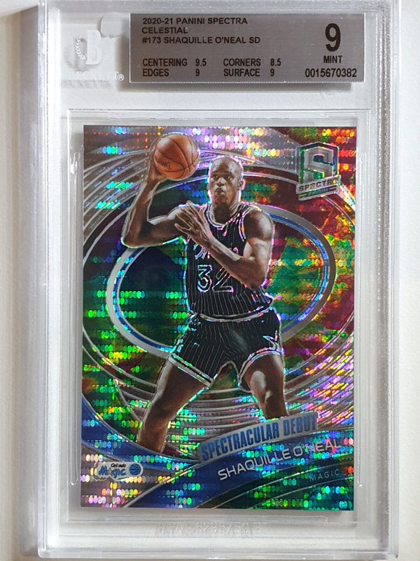 2020 Panini Spectra Shaquille O'Neal #173 CELESTIAL /99 Holo - BGS 9 (POP 1)