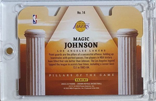 2022 Panini Crown Royale Magic Johnson #14 BLUE /75 Pillars of the Game - Rare