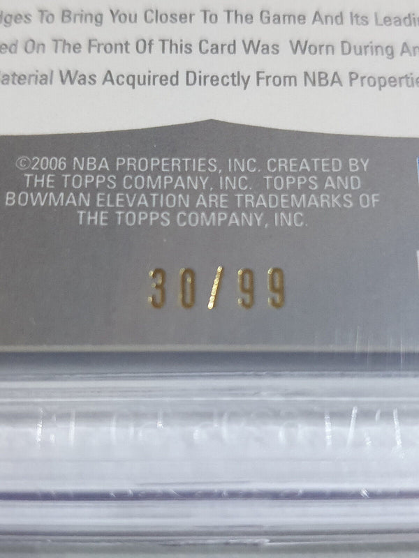 2006 Bowman Elevation Allen Iverson #PATCH /99 Dual Game Jerseys BGS 9.5 (POP 1)