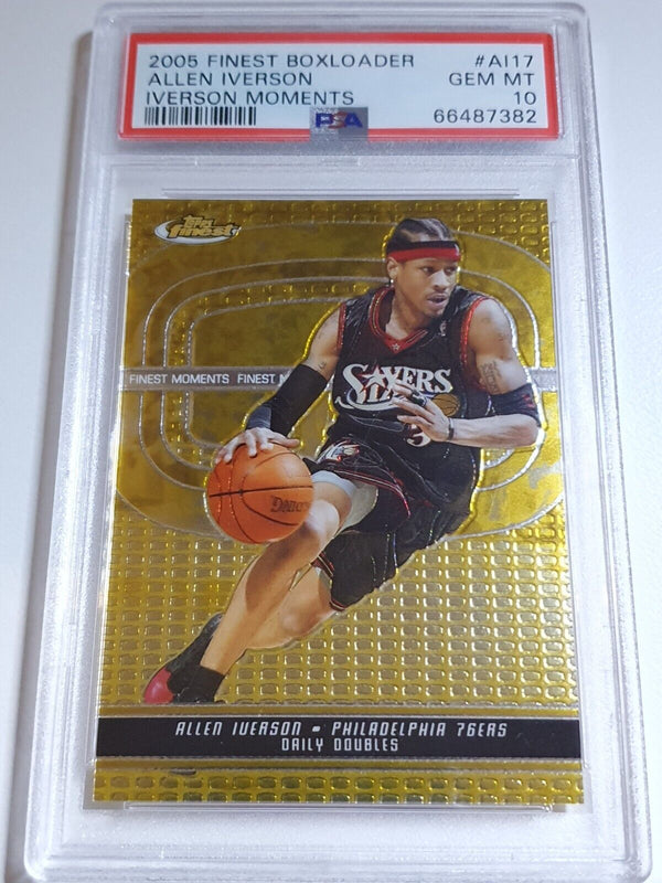 2005 Topps Finest Allen Iverson #AI-17 /399 Iverson Moments - PSA 10 (POP 6)