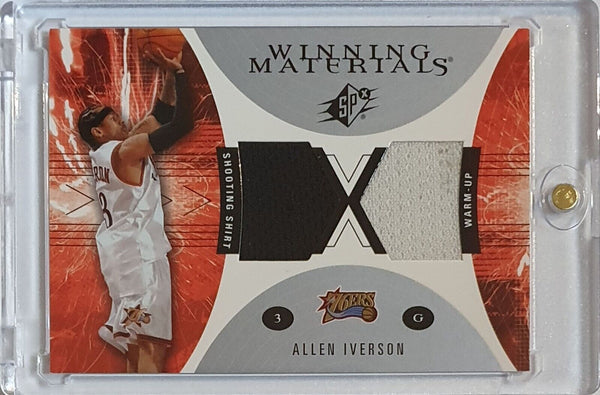 2003 Upper Deck SPx Allen Iverson #PATCH Dual Game Worn Jerseys - Rare
