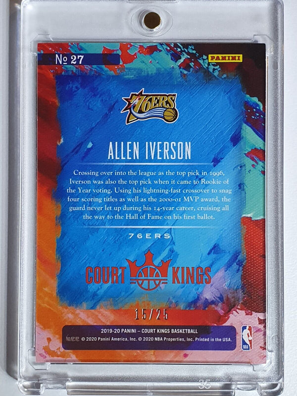 2019 Panini Court Kings Allen Iverson #27 JADE /25 Academy of Fine Arts - Rare