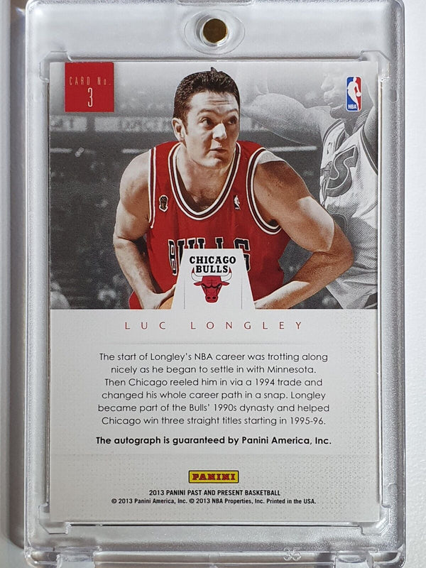 2013 Panini Past and Present Luc Longley AUTO  Elusive Ink Autograph - Rare