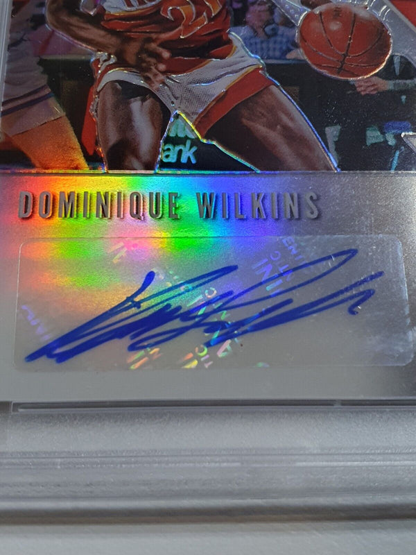 2019 Prizm Dominique Wilkins #AUTO SILVER Signatures - PSA 9 (POP 1)