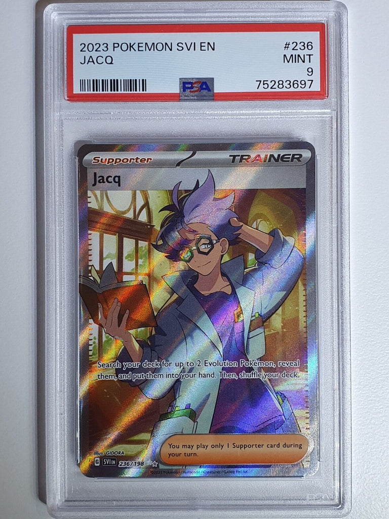 2023 Pokemon Jacq 236/198 Full Art Trainer Scarlet & Violet (SVI) - PS Perfect Edges Cards 2023 Pokemon Jacq 236/198 Full Art Trainer Scarlet & Violet (SVI) - PS Perfect Edges Cards