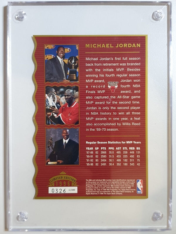 1996 Upper Deck Michael Jordan MVP /2500 Gold Die-Cut - Very Rare