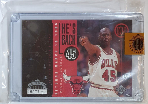 1995 Upper Deck Michael Jordan #45 JUMBO /10000 He's Back -  Factory Sealed