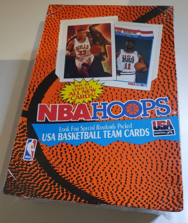 1991-92 NBA Hoops Basketball Series 2 Box - Factory Sealed (Jordan Dream Team)