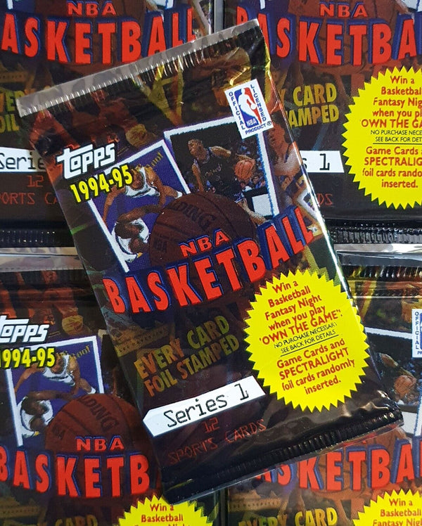 1994-95 Topps NBA Basketball Series 1 Sealed Pack - Factory Sealed Packs