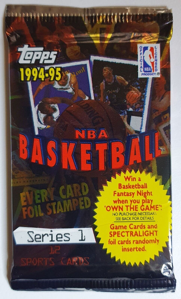 1994-95 Topps NBA Basketball Series 1 Sealed Pack - Factory Sealed Packs