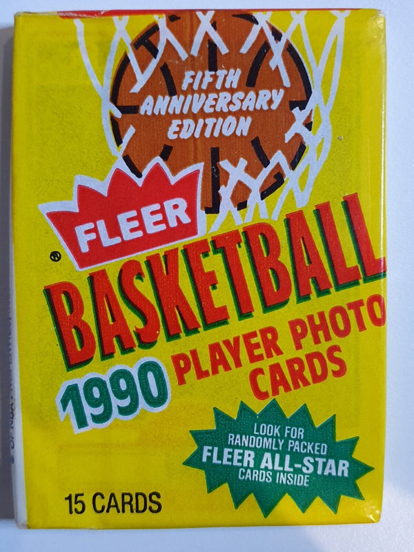 1990 Fleer Basketball Sealed Pack - Factory Sealed Packs