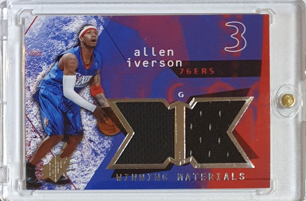 2004 Upper Deck SPx Allen Iverson #PATCH Winning Materials Dual Game Jerseys