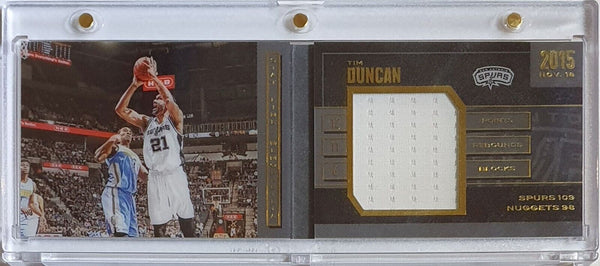 2015 Preferred Tim Duncan #PATCH Booklet /149 Game Worn Jumbo Jersey - Rare