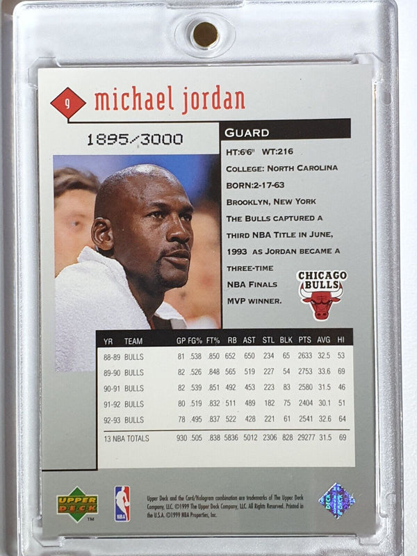 1998 Upper Deck Black Diamond Michael Jordan #9 DOUBLE RED /3000 Foil - Rare