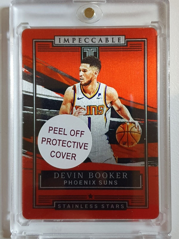 2021 Panini Impeccable Devin Booker #9 STAINLESS STARS RED - Ready to Grade