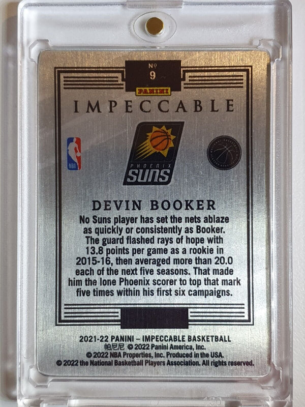 2021 Panini Impeccable Devin Booker #9 STAINLESS STARS RED - Ready to Grade