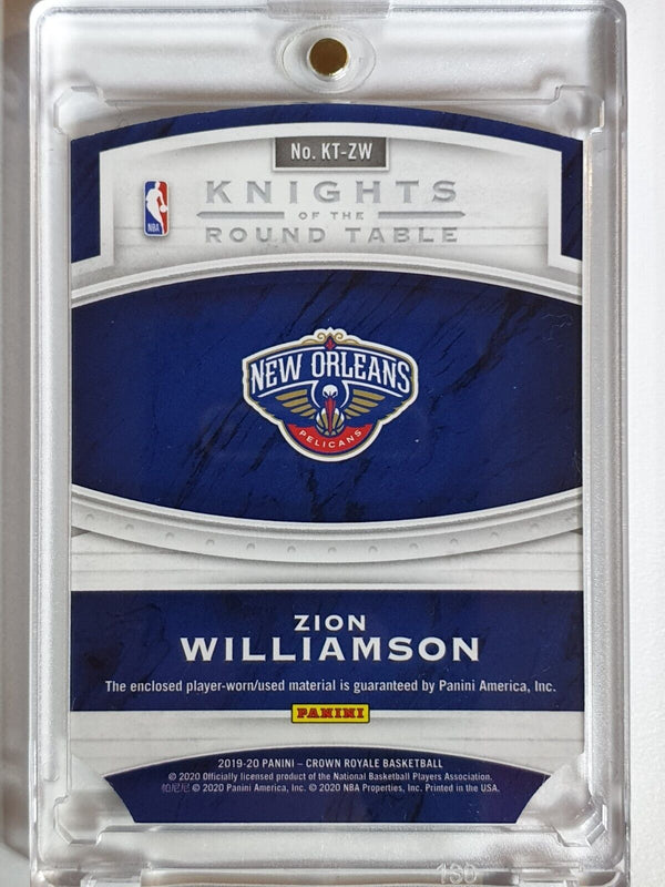 2019 Crown Royale Zion Williamson Rookie #PATCH Player Worn Jersey RC - Rare