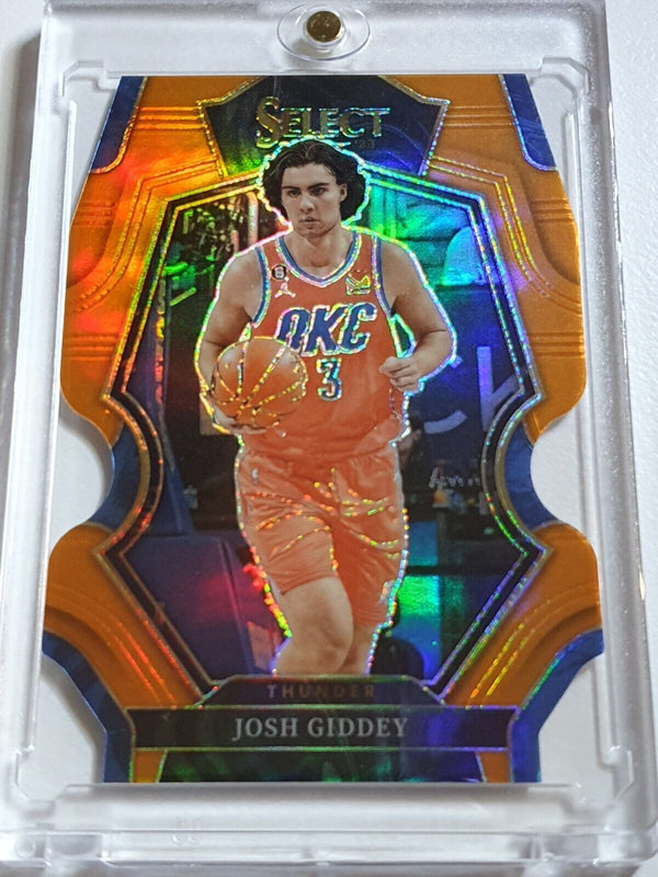 2022 Panini Select Josh Giddey #160 ORANGE Holo /65 Die Cut - Ready to Grade