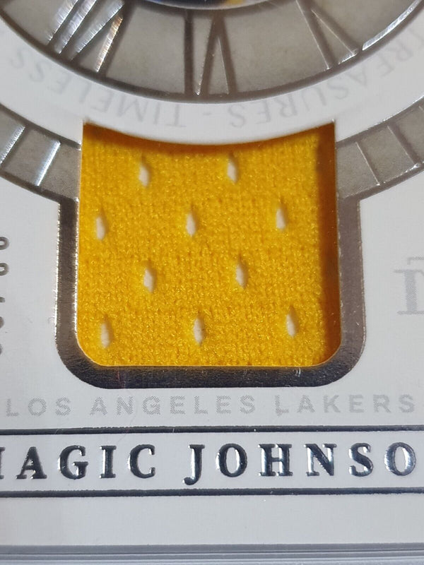 2021 Panini National Treasures Magic Johnson #PATCH /99 Game Worn Jersey - Rare